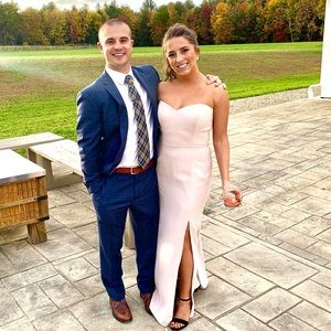 Dessy Collection After Six Bridesmaids dress style number 6775 in color cameo